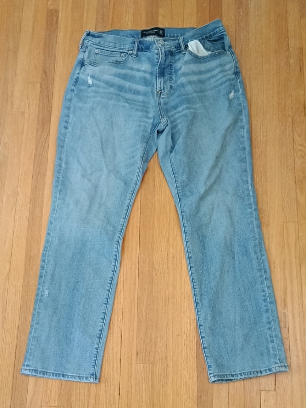 Abercrombie & Fitch Light Blue Athletic Straight Jeans